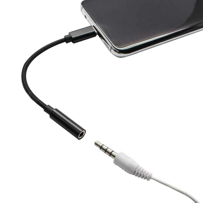 Адаптер Oxion USB-Type-C-Jack 3.5 0.1 м цвет черный