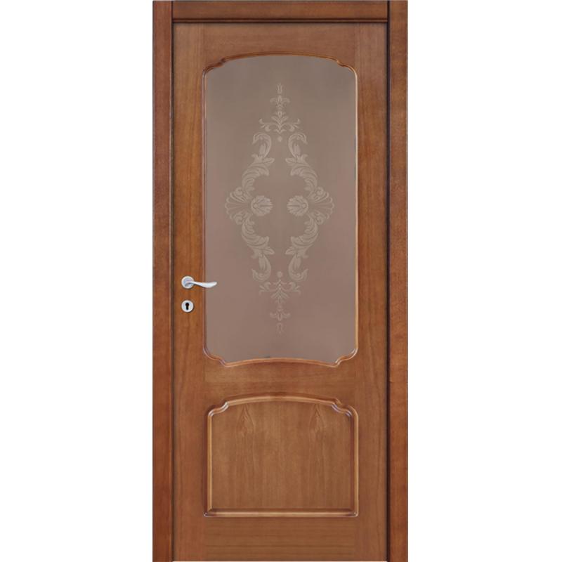 Дверь межкомнатная Helly остеклённая 80x200 см шпон натуральный цвет тонированный дуб