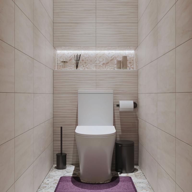 Коврик для туалета Swensa Presto 50x50 см цвет тёмно-фиолетовый