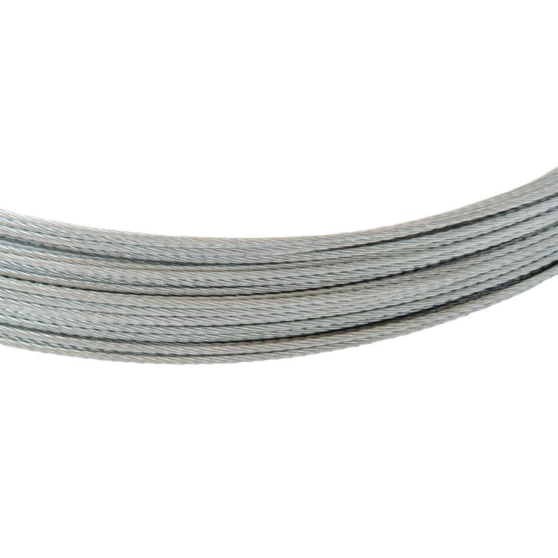 Трос стальной оцинкованный  1 мм цвет серебро, 25 м/уп. STANDERS