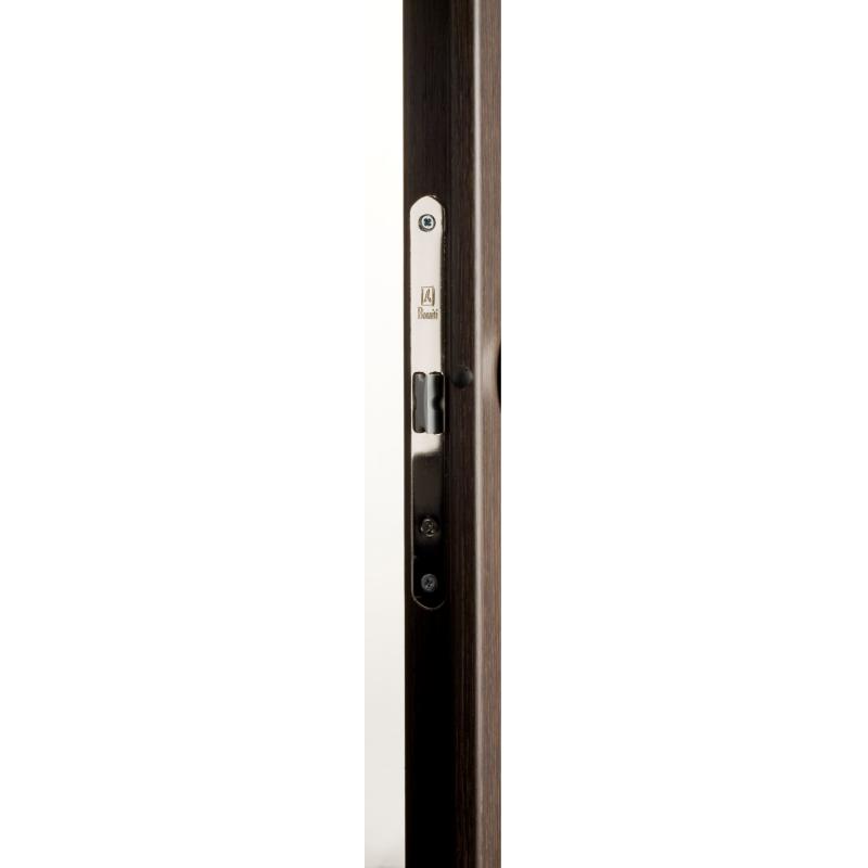 Дверь межкомнатная остеклённая CPL цвет чёрный дуб 80x200 см (с замком)
