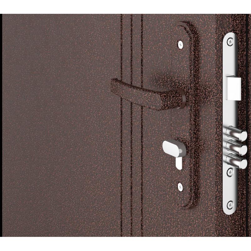 Дверь входная металлическая Doorhan Эко, 880 мм, левая, цвет антик медь