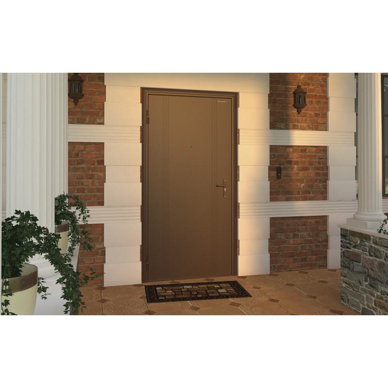 Дверь входная металлическая Doorhan Эко, 880 мм, левая, цвет антик медь