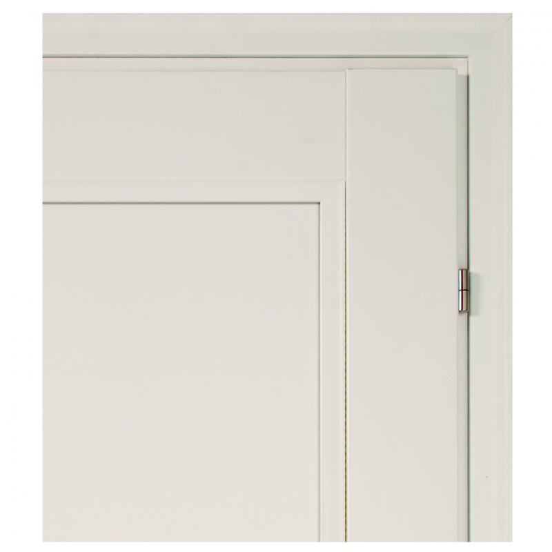Дверь межкомнатная Танганика глухая CPL ламинация цвет белый 60х200 см (с замком)