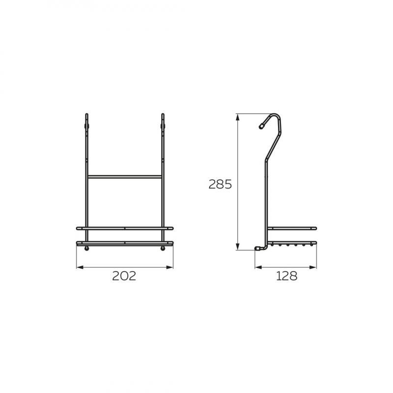 Полка одинарная малая Lemax 25x13.5x20 см цвет черный