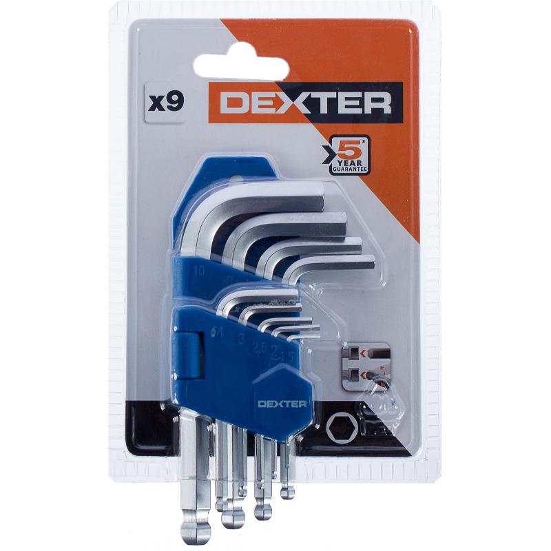 Набор ключей Dexter шестигранники Hex 1.5-10 мм 9 шт.