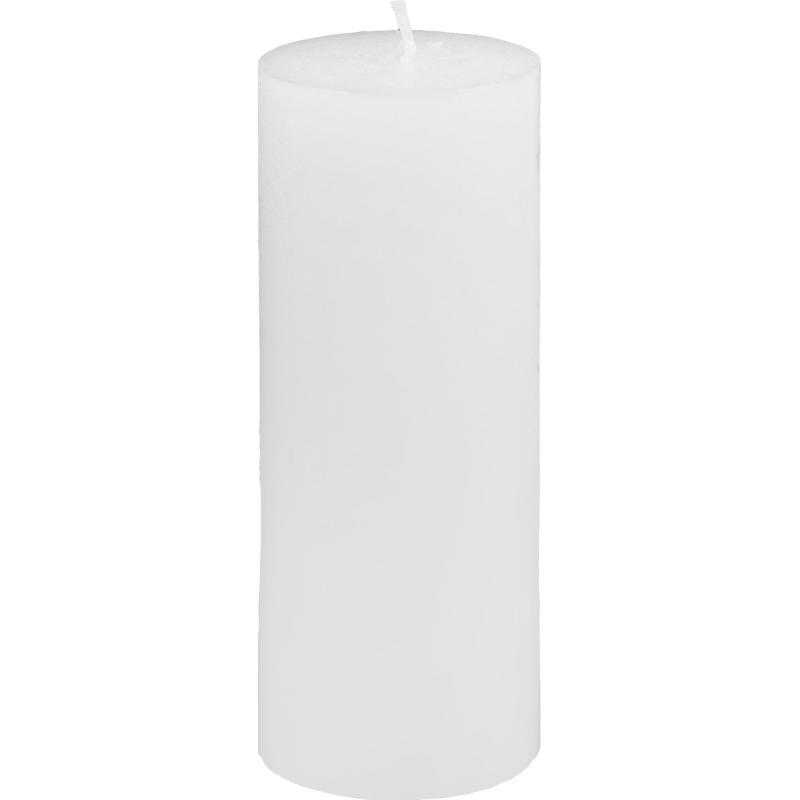 Свеча столбик Рустик белая 11 см