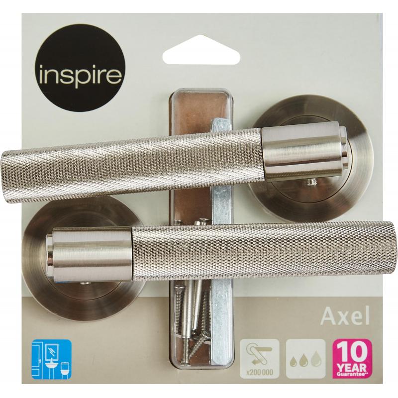 Дверные ручки Inspire Axel без запирания, комплект, цвет никель