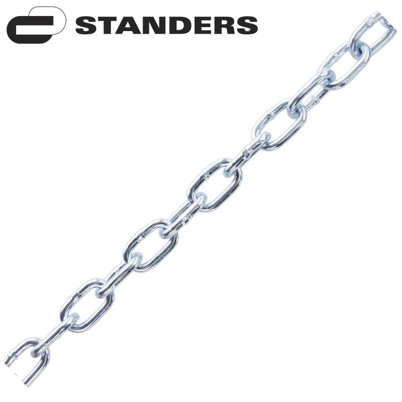 Цепь оцинкованная сталь короткое звено 5 мм 2.5 м/уп. STANDERS