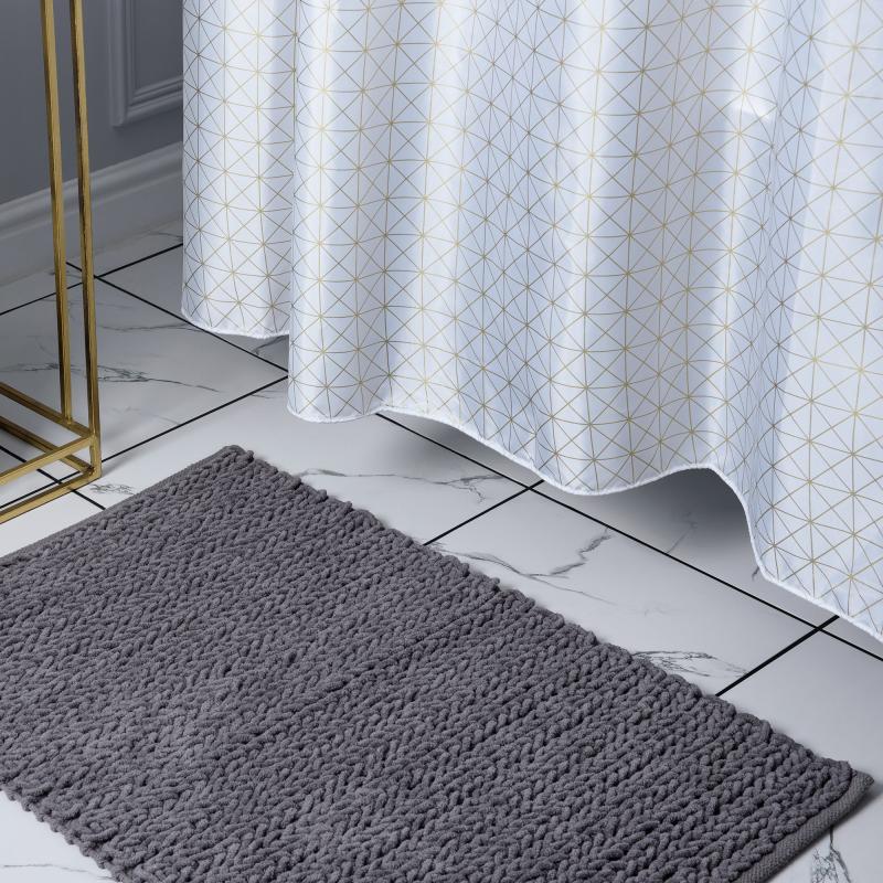 Коврик для ванной комнаты «Coleta» 60х90 см цвет серый