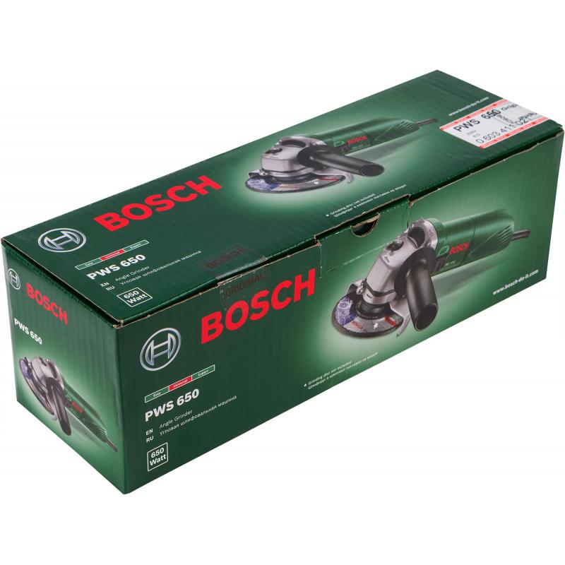 БАМ (шарқайрақ) Bosch PWS 650-125, 06034110R0, 650 Вт, 125 мм