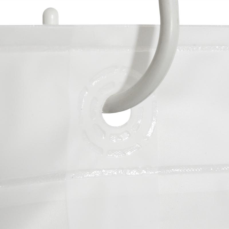 Штора для ванной с кольцами Vidage Банги 120x200 см ЭВА цвет белый