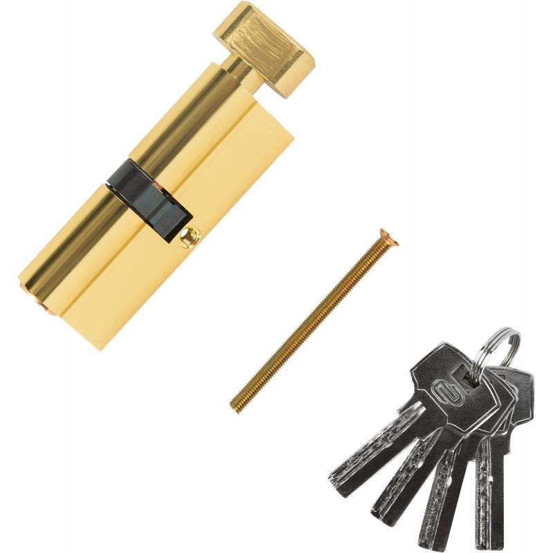 Цилиндр Standers TTAL1-4040NBGD, 40x40 мм, ключ/вертушка, цвет латунь