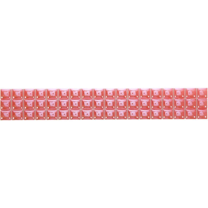 Бордюр «Разрезной люстрированный» 1.3х25 см цвет красный