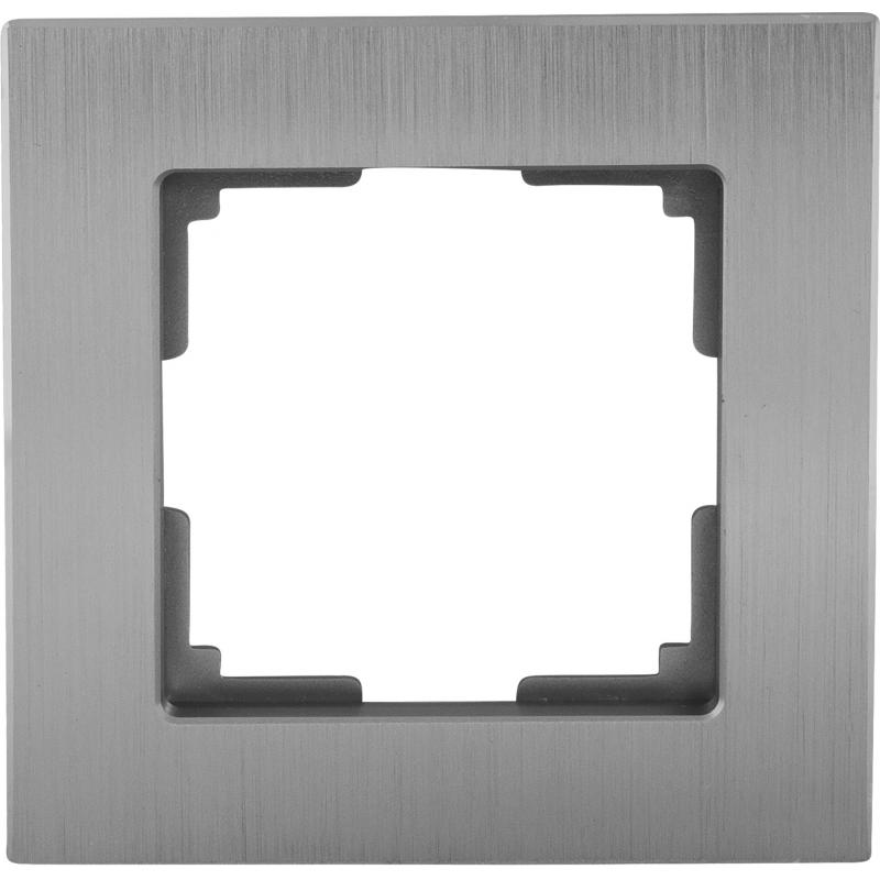 Рамка для розеток и выключателей Werkel Aluminium 1 пост, металл, цвет алюминий