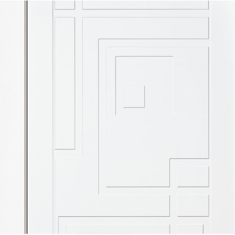 Дверь межкомнатная глухая Верде 60x200 см, эмаль, цвет белый, с фурнитурой
