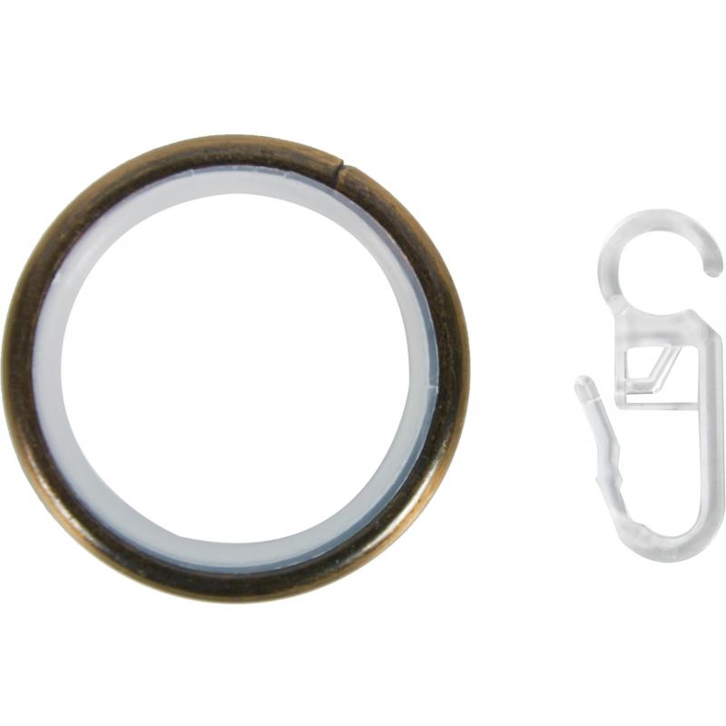 Кольцо с крючком металл цвет золото антик, 2 см, 10 шт.