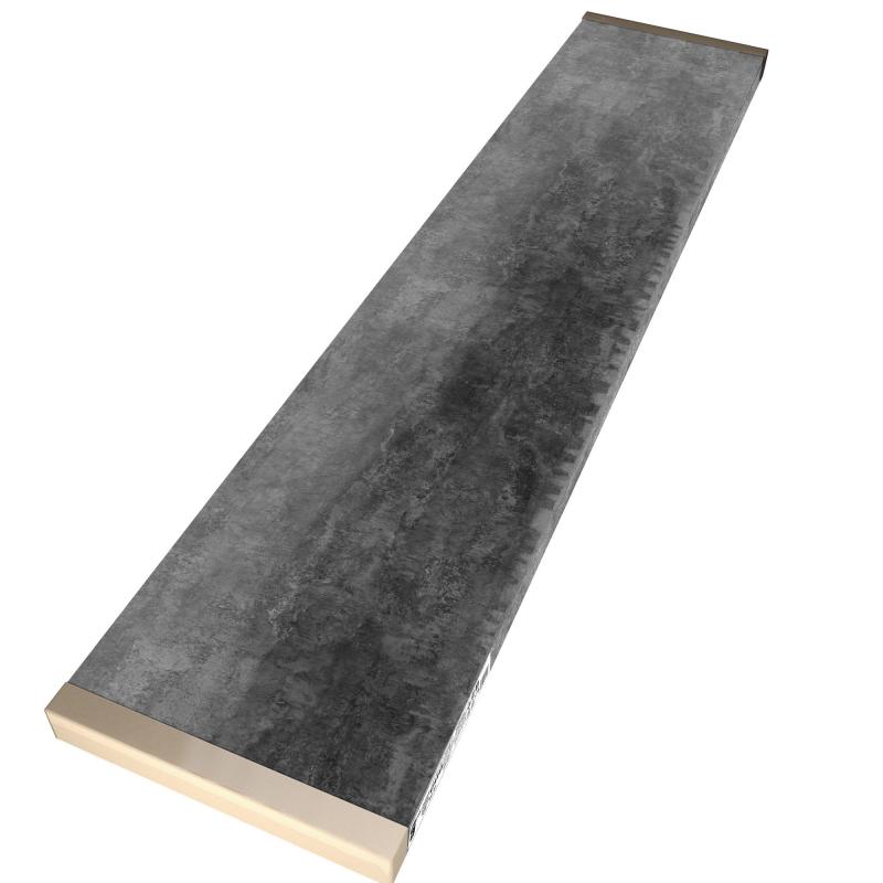 Үстелдің үстіңгі тақтайы Бетон қара 240x3.8x60 см ЛАЖП түсі күрең сұр