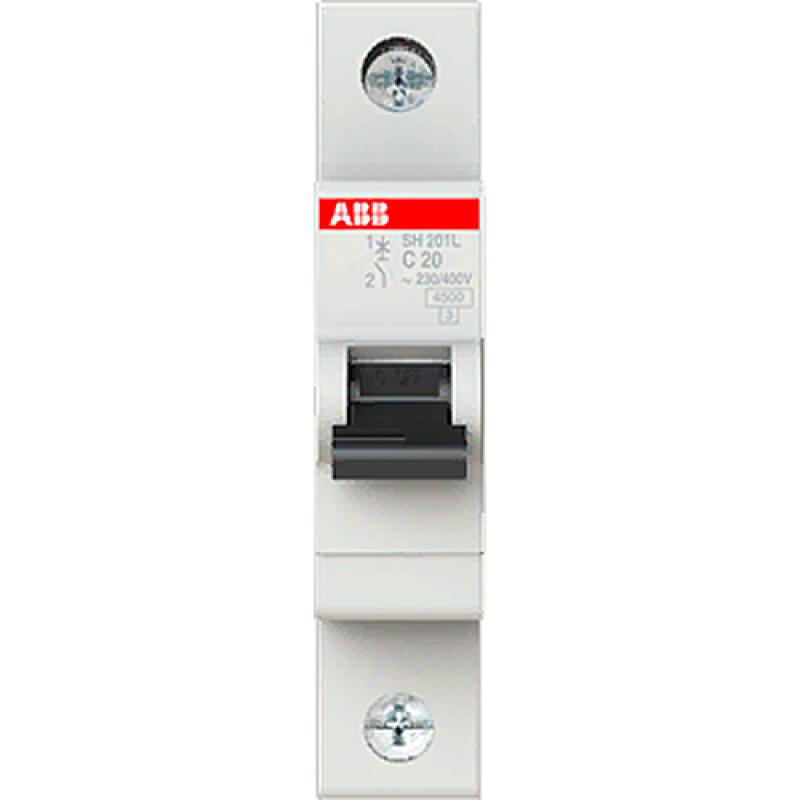 Автоматический выключатель ABB SH201L 1P C20 А 4.5 кА 2CDS241001R0204