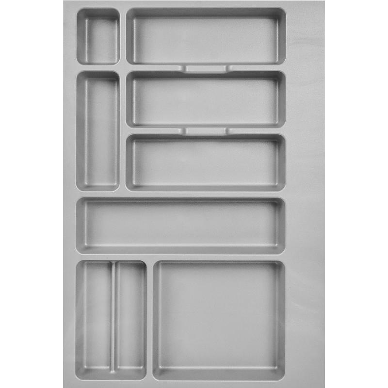 Лоток для столовых приборов Delinia 48.6x4.5x72.6 см пластик цвет серый