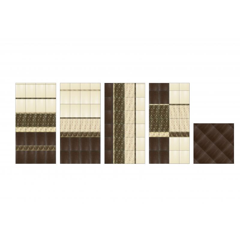Плитка настенная «Катар» 25х33 см 1.49 м2 цвет коричневый