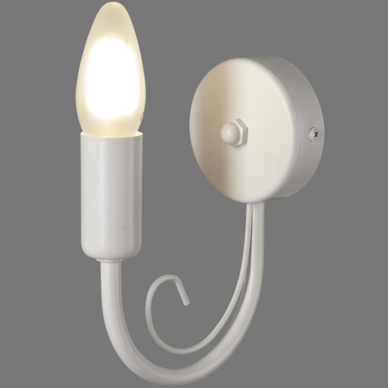 Настенный светильник бра Vitaluce Blanca 1 лампа 3м² Е14 цвет белый матовый