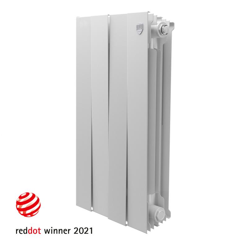 Радиатор Royal Thermo Pianoforte 500/100 биметалл 4 секции боковое подключение цвет белый