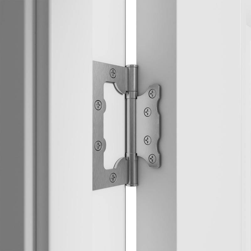 Дверь межкомнатная Стелла глухая эмаль цвет белый 60x200 см (с замком и петлями)