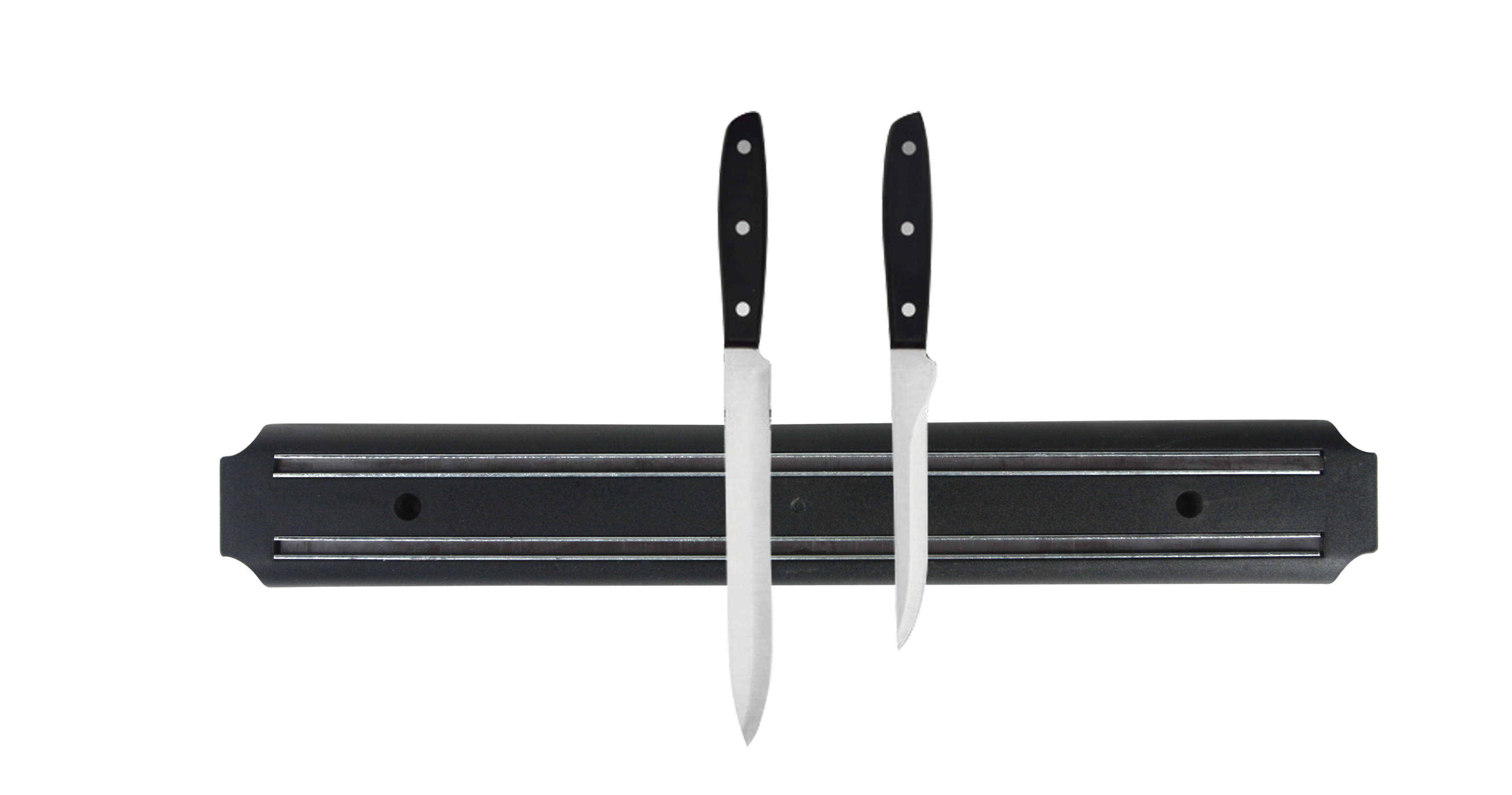 Держатель ножей магнитный 33x4.7 см пластик цвет чёрный –  в .