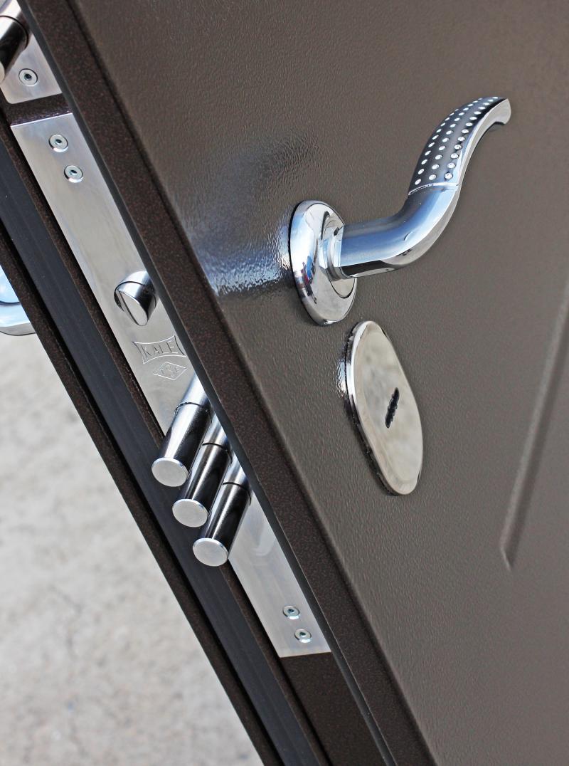 Дверь входная металлическая Isoterma 11 см, 860 мм, левая, цвет антик венге