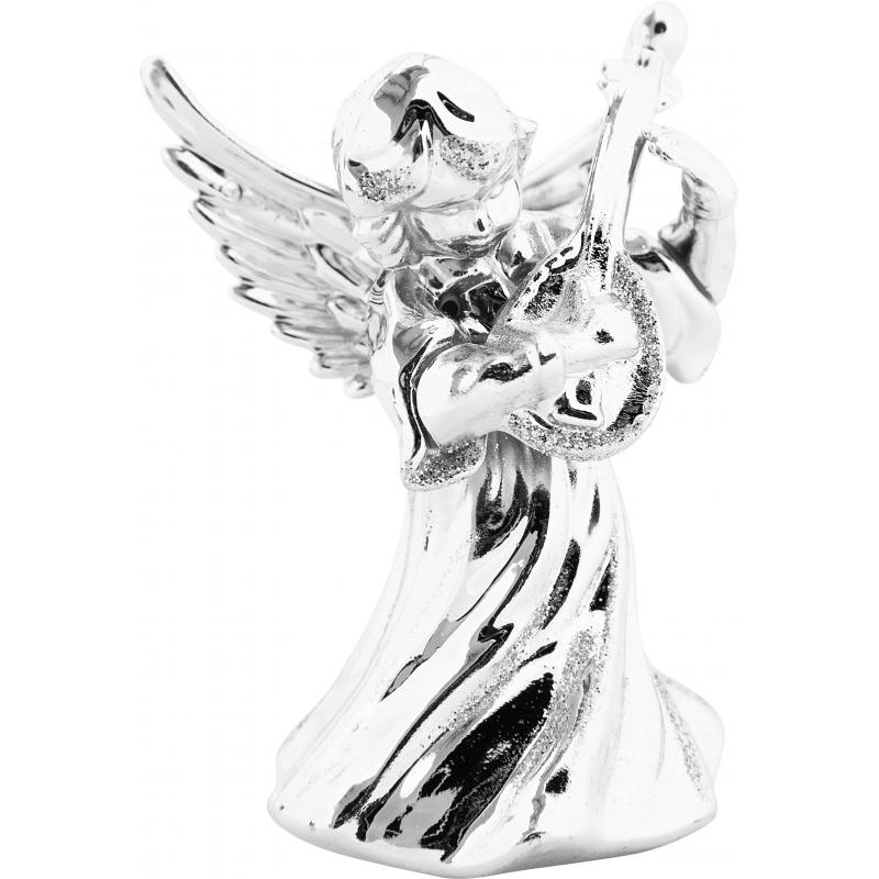 Фигурка декоративная «Ангел с бандурой», 5.5 см, цвет серебряный