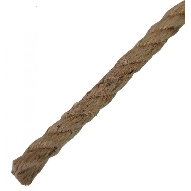 Веревка джут 8 мм цвет золотисто-коричневый, на отрез