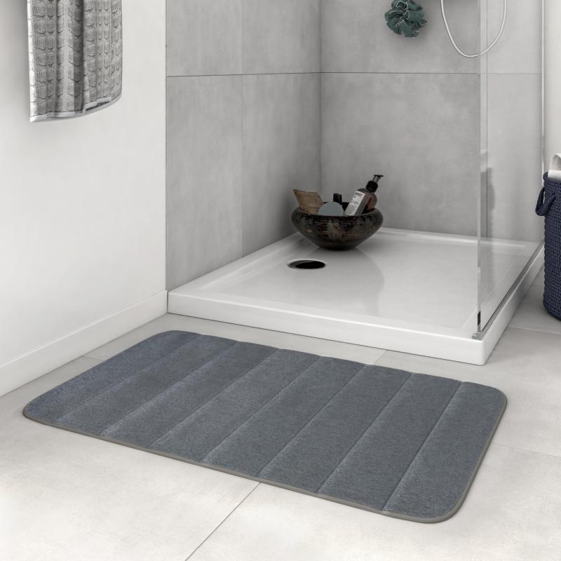 Коврик для ванной комнаты Sensea Cocoon 50x80 см цвет тёмно-серый
