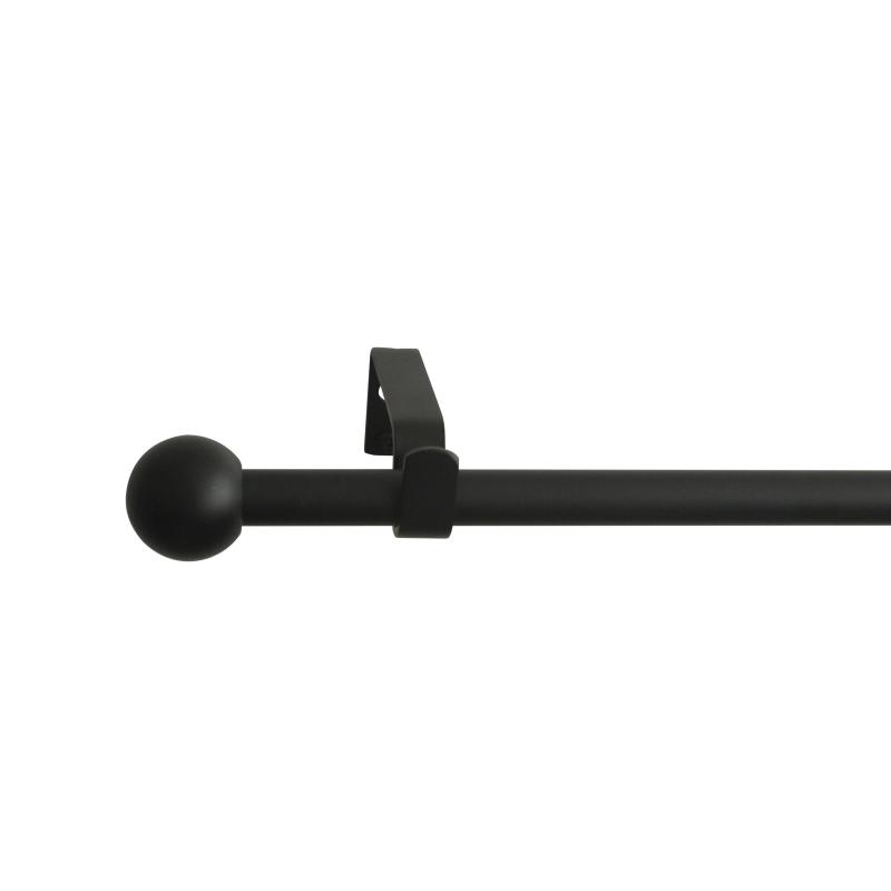 Карниз однорядный Шар 120-210 см металл цвет черный