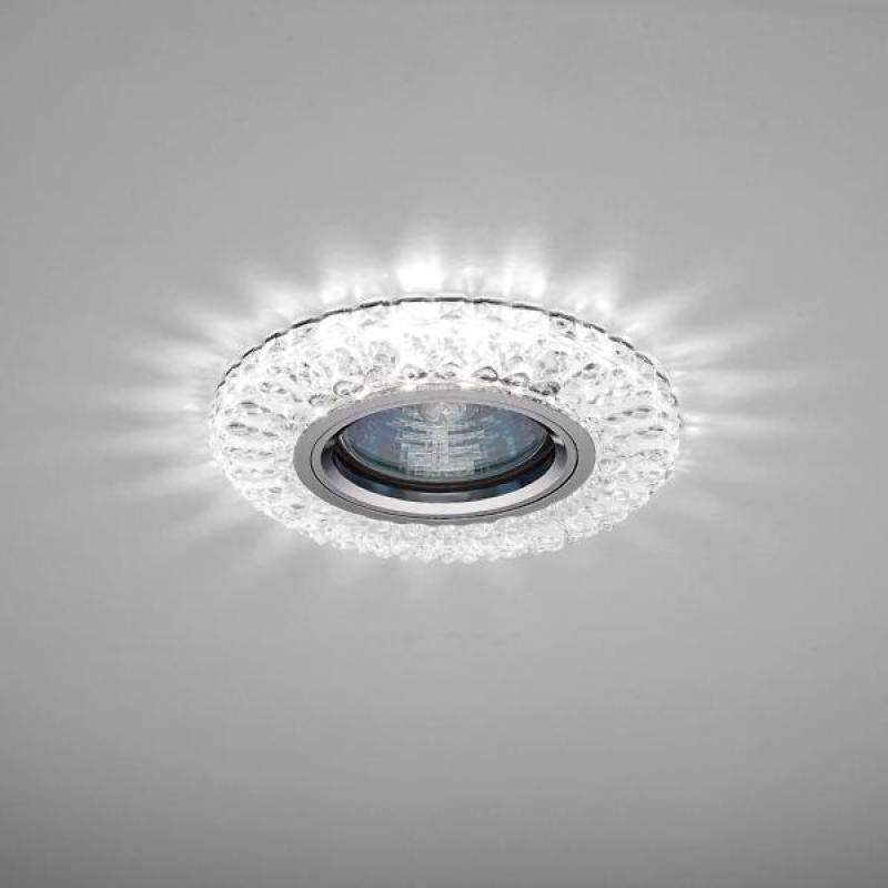 Светильник точечный встраиваемый Italmac Emilia 51 3 70 с LED-подсветкой под отверстие 60 мм, 3 м², цвет прозрачный