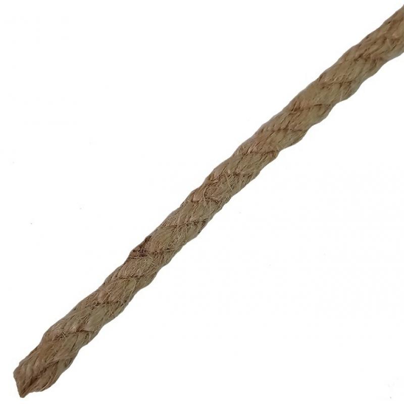 Веревка джут 6 мм цвет золотисто-коричневый, на отрез