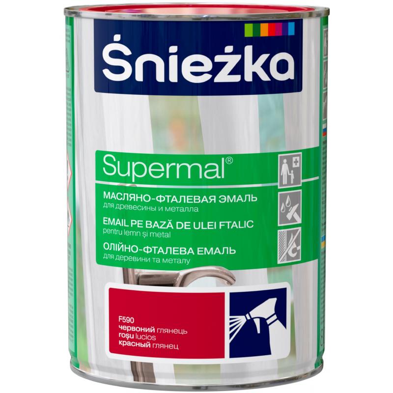Эмаль Sniezka Supermal жылтыр түсі қызыл 0.8 л