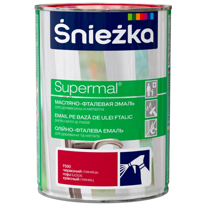 Эмаль Sniezka Supermal жылтыр түсі қызыл 0.8 л