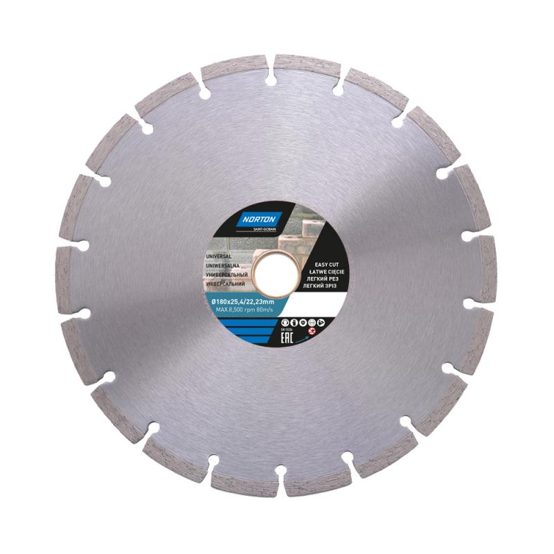 Алмас диск әмбебап Norton Universal сегменттелген жиекпен 180x22.2 мм