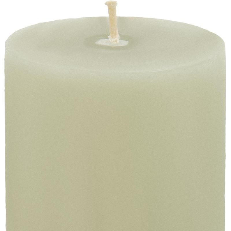 Свеча столбик Рустик светло-серая 11 см