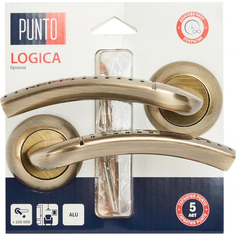 Дверные ручки Punto Logica, без запирания, цвет бронза