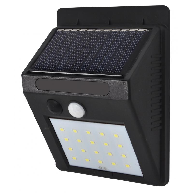 Светильник светодиодный уличный Duwi Solar LED на солнечных батареях 4Вт 6500К 150Лм IP65 датчик движения черный