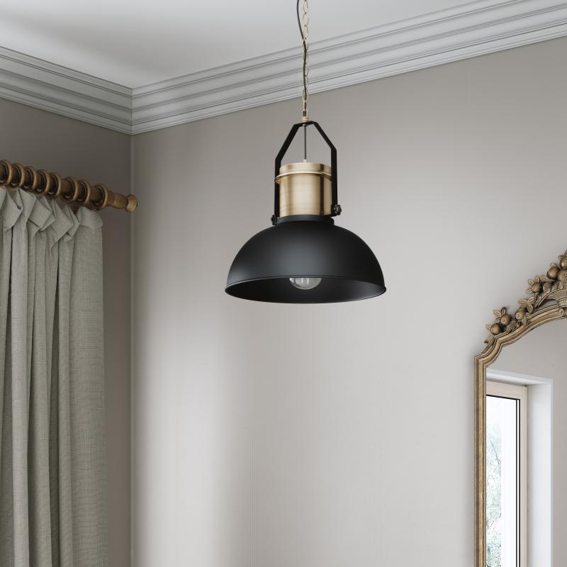 Светильник подвесной Inspire Ted, 1 лампа, 3 м², цвет черный