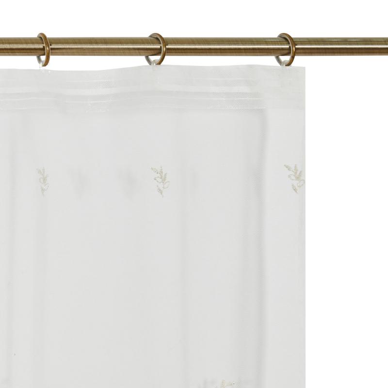 Тюль на ленте Милена 250x260 см цвет золотисто-белый
