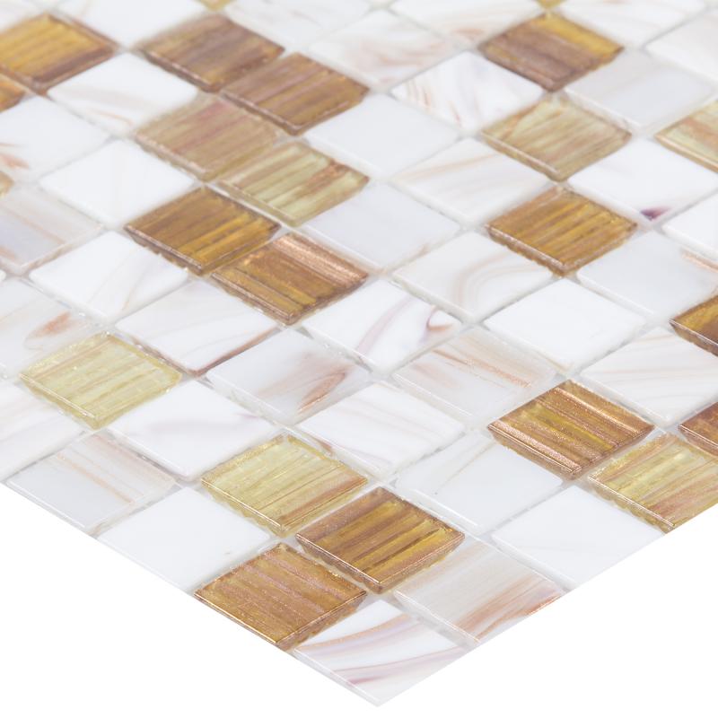 Мозаика стеклянная Artens Swam 32.7х32.7 см цвет бежево-белый