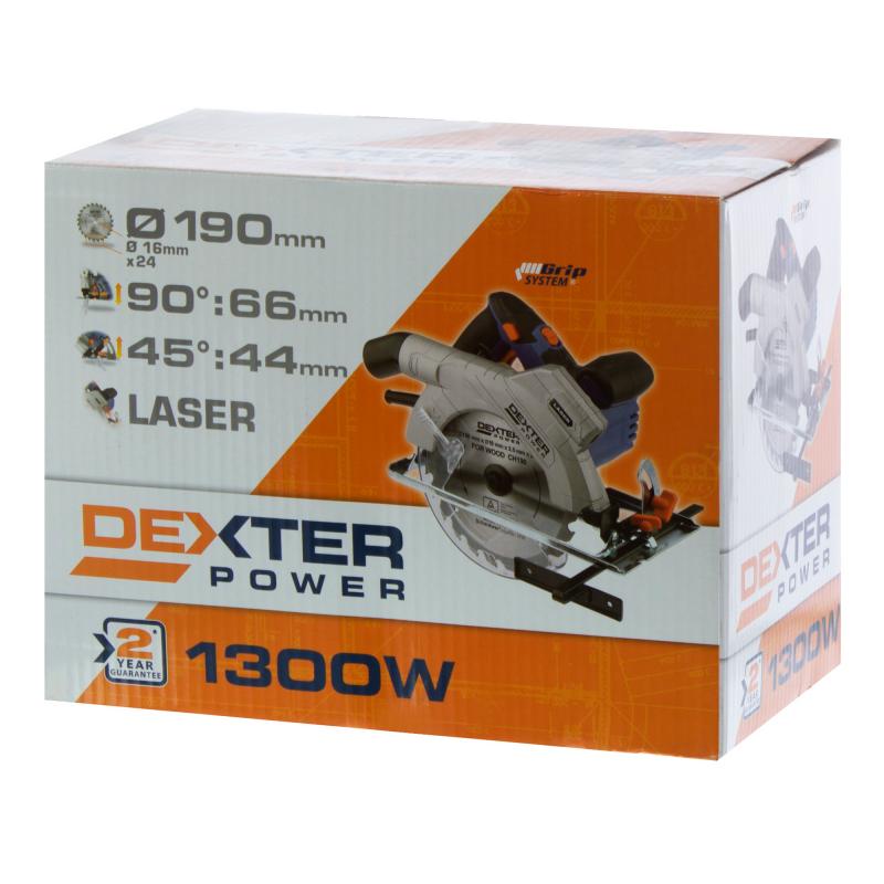 Циркулярная пила Dexter Power NC1300CS, 1300 Вт, 190 мм