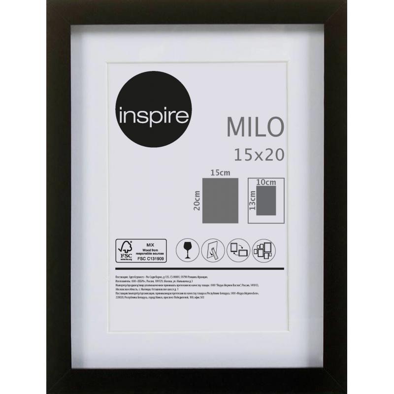 Рамка Inspire «Milo», 15х20 см, түсі қара