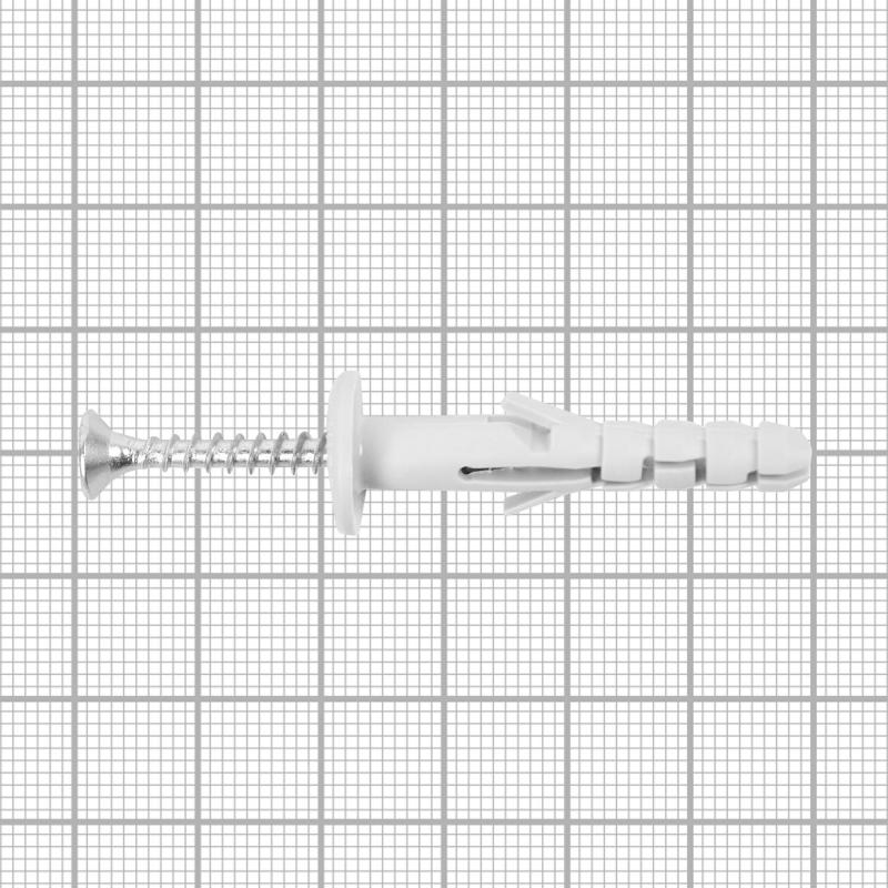 Дюбель кең фланецпен Standers PND 6F 6х40 мм, бұрамашегемен 4х40 мм, нейлон, 10 дана