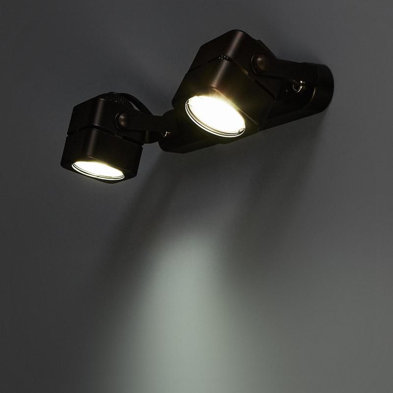 Спот поворотный Misam 2 лампы 2 м² цвет чёрный