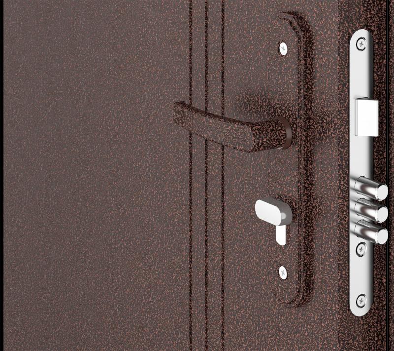 Дверь входная металлическая Doorhan Эко, 980 мм, правая, цвет антик медь